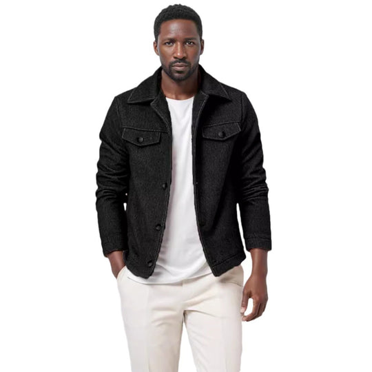 Herren lässige Fleecejacke mit strukturiertem Innenfutter EB