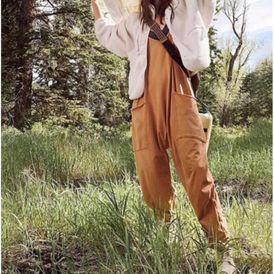 Damen Overall mit lässigem Schnitt und praktischen Taschen EB