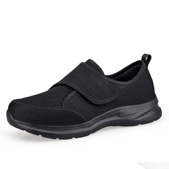 Damen Bequeme Slip-On Freizeitschuhe mit verstellbarem Klettverschluss EB