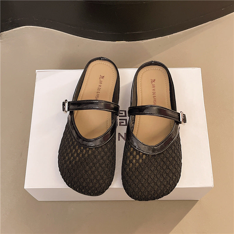 Damen Bequeme und elegante Ballerinas mit verstellbarem Riemen EB