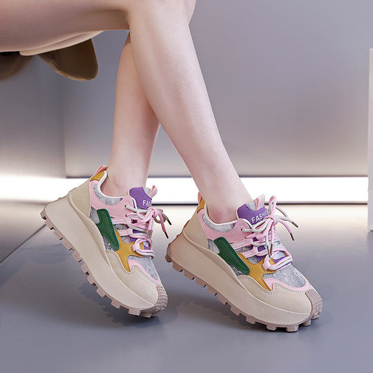 Damen trendige Sneakers mit einzigartigem Design und ergonomischer Dämpfung EB