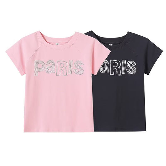 Damen T-Shirt mit Glitzerdruck EB