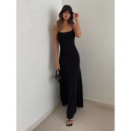 Damen Maxikleid mit elegantem Schnitt und verstellbaren Trägern EB