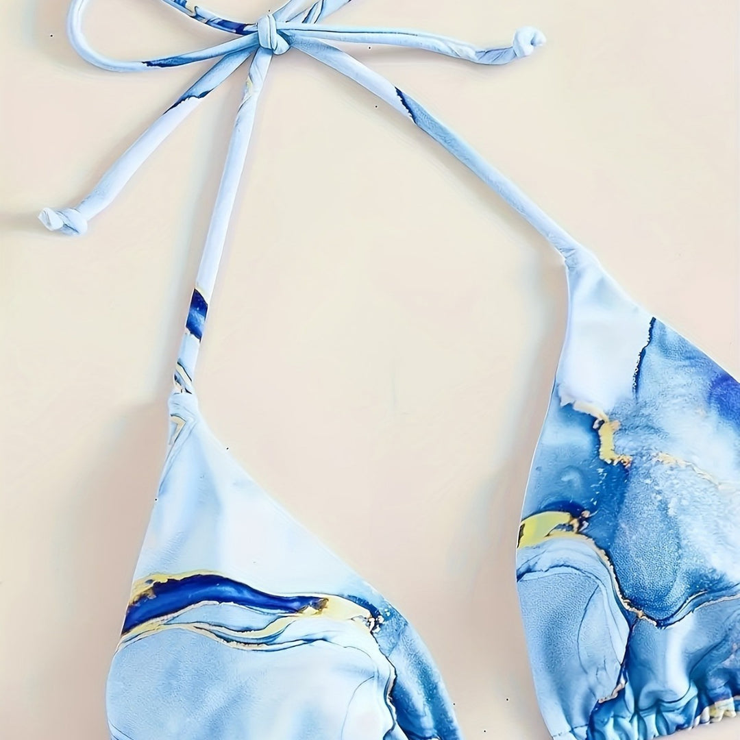 Damen Triangel-Bikini mit modischem Wickelrock EB