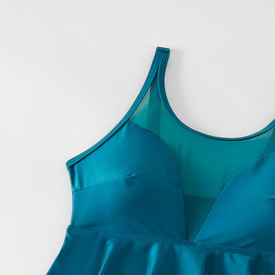Damen Tankini mit modischem Schnitt und verspielter Rüsche EB