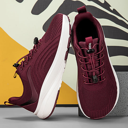 Damen sportliche Sneaker mit atmungsaktiver Oberflächenstruktur und rutschfester Sohle EB