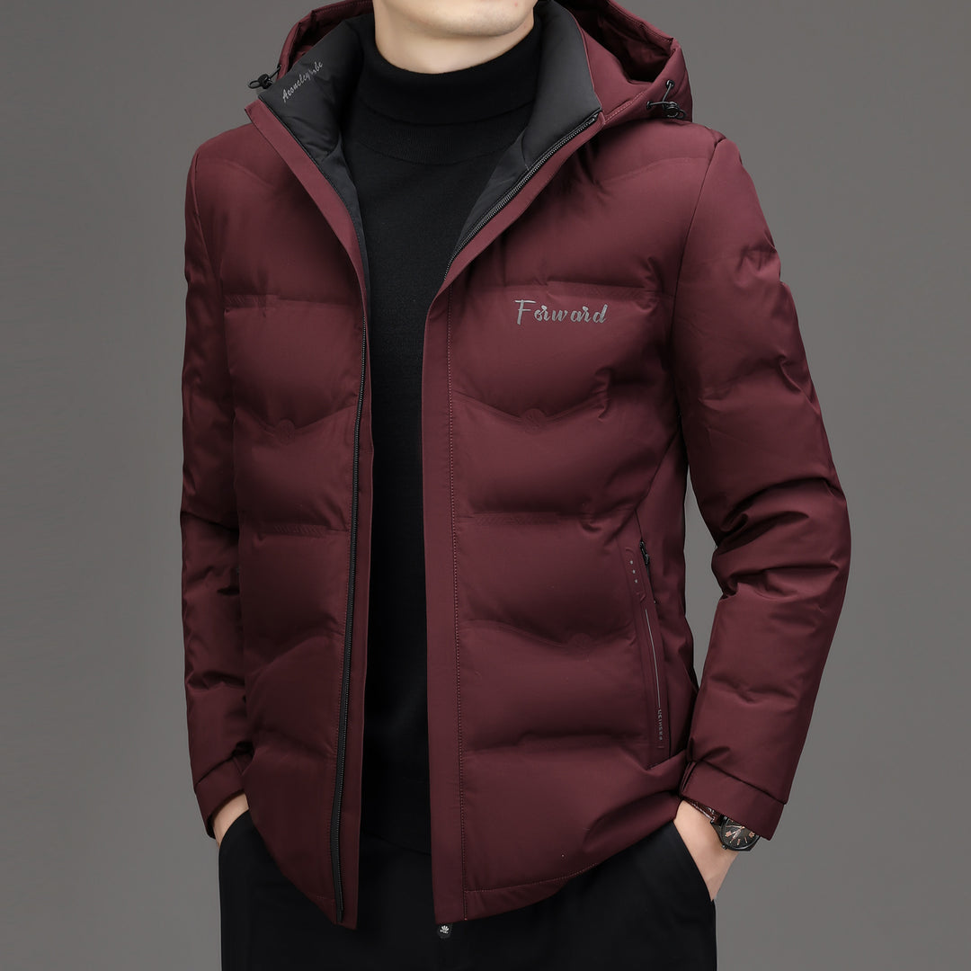 Herren Steppjacke mit Kapuze und schlanker Thermofütterung EB