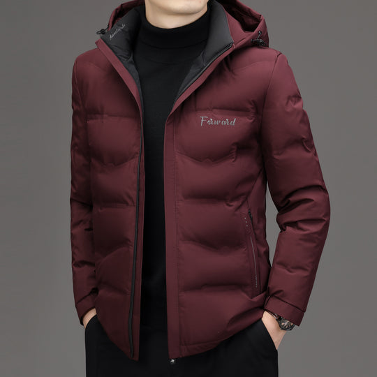 Herren Steppjacke mit Kapuze und schlanker Thermofütterung EB