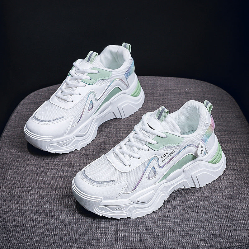 Damen Sportliche Lauf-Sneaker mit atmungsaktiver Mesh-Oberfläche und stoßdämpfender Sohle EB