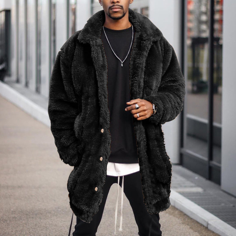 Herren Modische Teddyjacke mit verschließbaren Taschen und hoher Wärmeisolierung EB