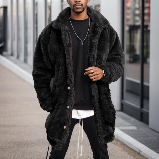 Herren Modische Teddyjacke mit verschließbaren Taschen und hoher Wärmeisolierung EB