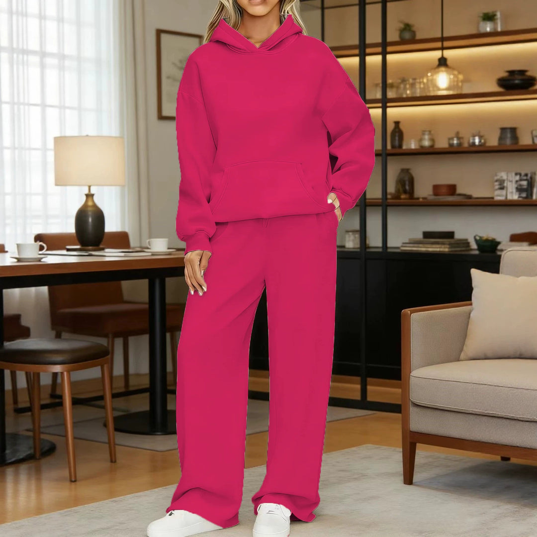 Damen nan kuscheliges Oversize Hoodie und weite Jogginghose Set EB