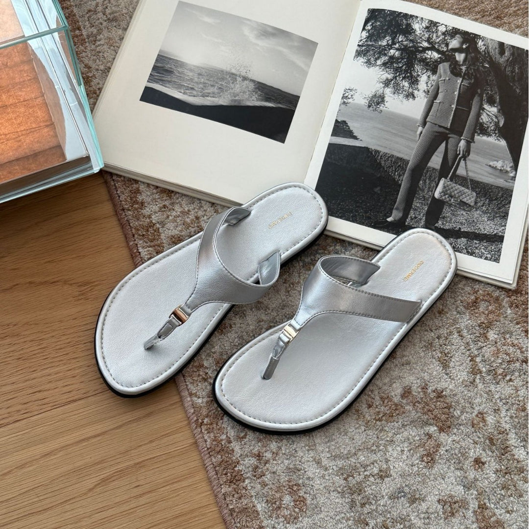 Damen Badesandalen mit modischem Riemendesign und komfortablem Fußbett EB