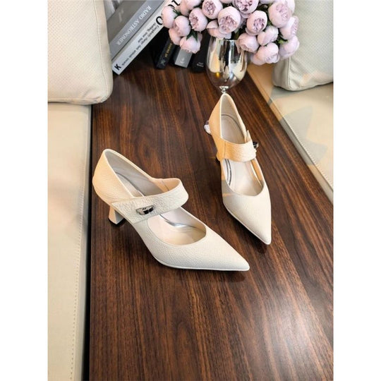 Damen elegante Pumps mit modischem Riemchen EB