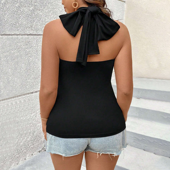 Damen luftiges Top mit angesagtem Wickeldesign EB