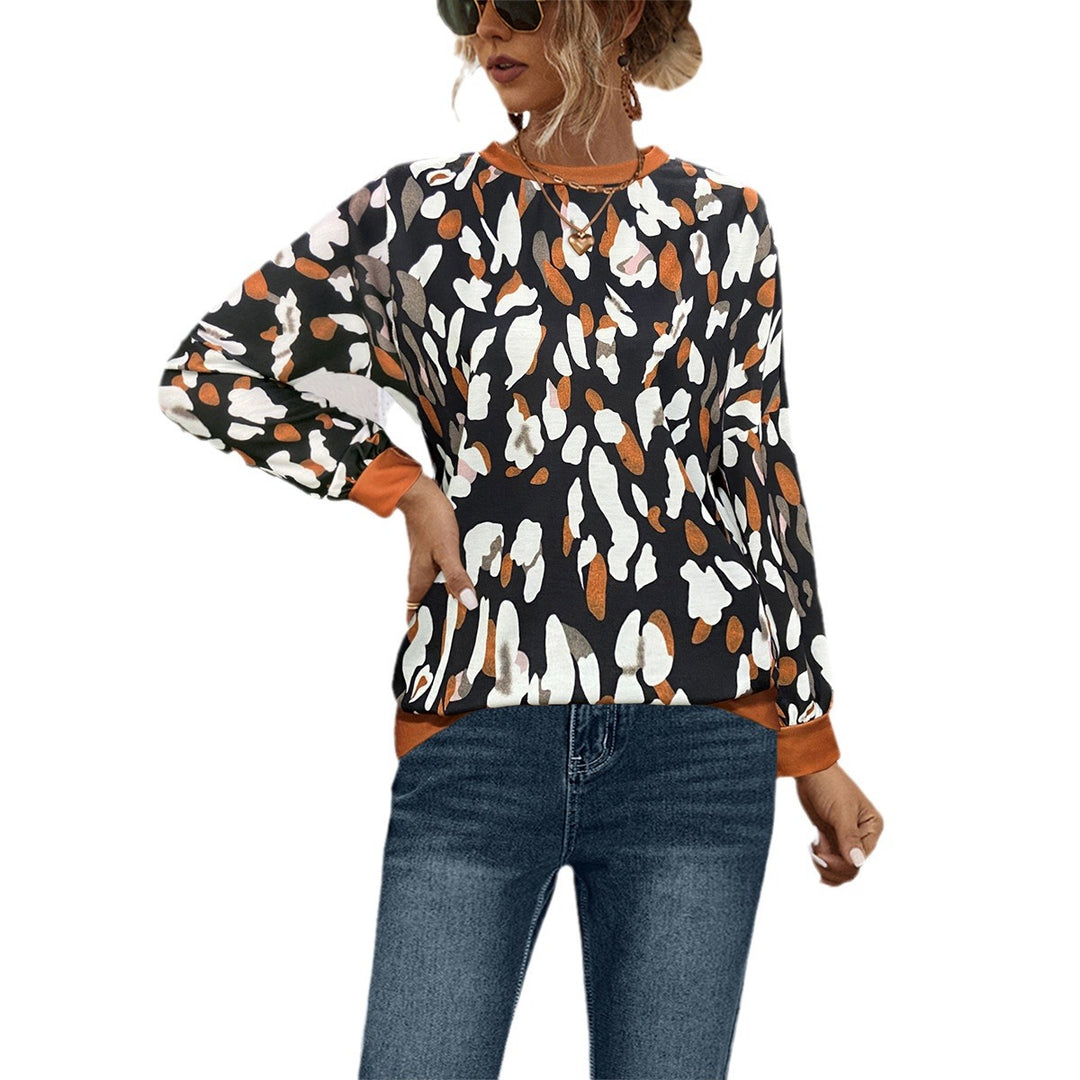Damen Freizeitpullover mit modernem Leopardenmuster EB