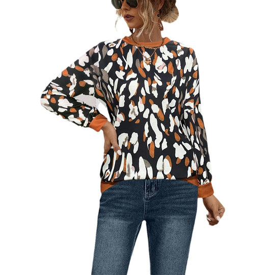 Damen Freizeitpullover mit modernem Leopardenmuster EB