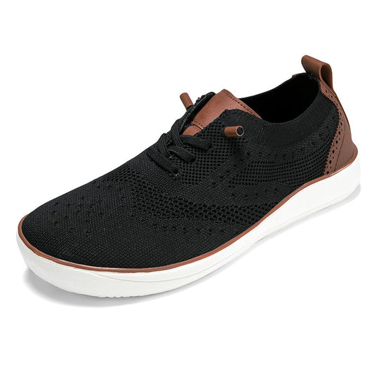 Damen bequeme und atmungsaktive Sneakers mit elastischer Strick-Oberfläche EB