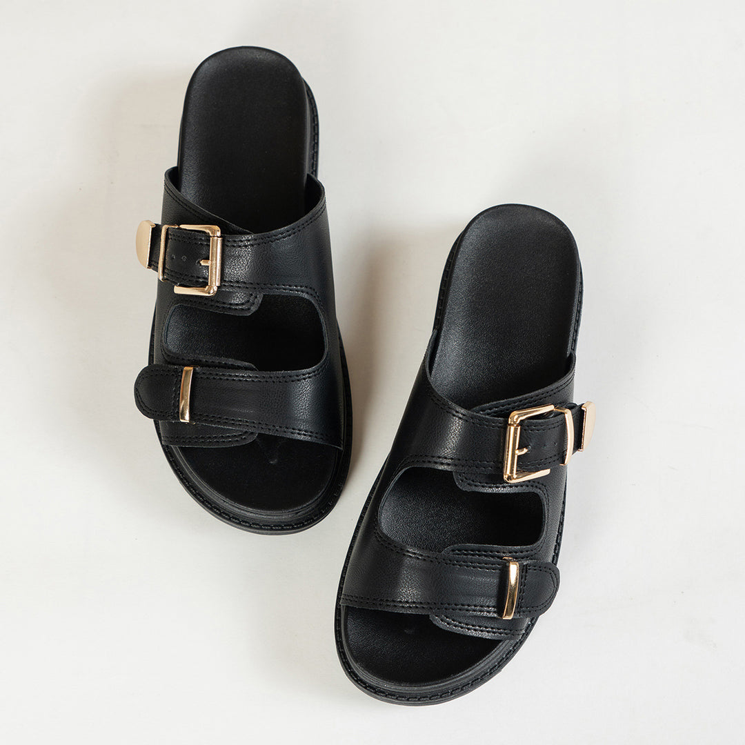 Damen Komfortable Clogs mit elegantem Schnallenverschluss und anatomischem Fußbett EB