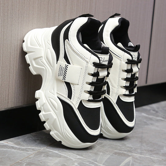 Damen Sportliche Chunky Sneakers mit gepolsterter Laufsohle und atmungsaktivem Obermaterial EB