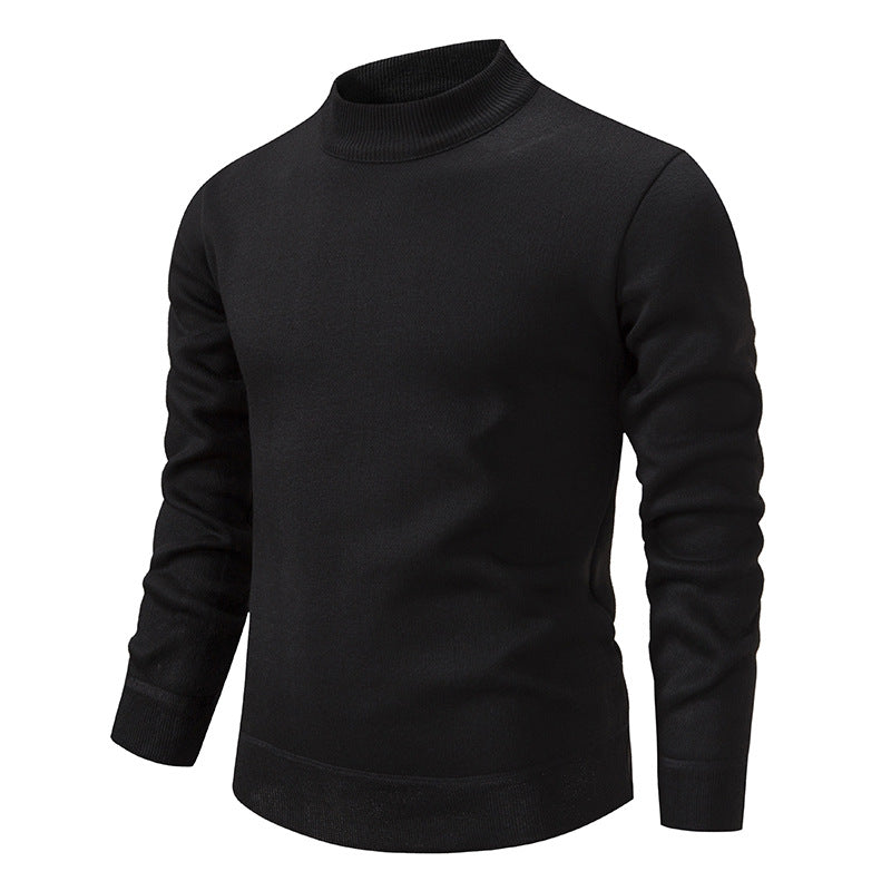 Herren Hochwertiger Strickpullover mit modernem Stehkragen EB