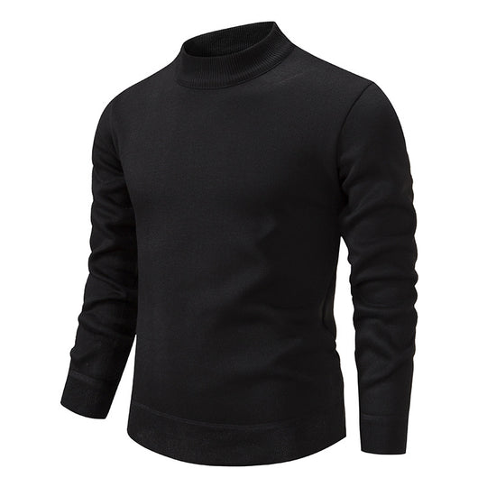 Herren Hochwertiger Strickpullover mit modernem Stehkragen EB