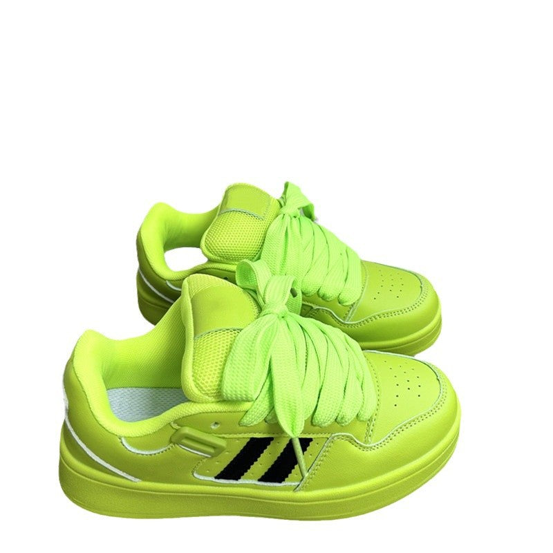 Damen Sportliche Sneakers mit atmungsaktivem Mesh-Obermaterial und modischer Schnürung EB