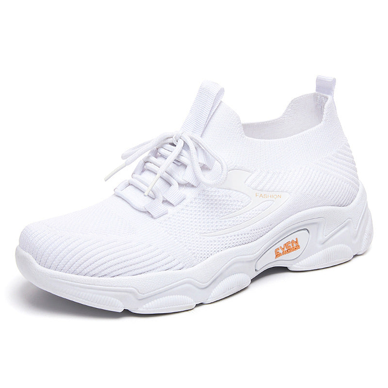 Damen nan minimalistischer Strick-Sockensneaker mit strukturiertem 3D-Obermaterial, anatomischem Memory-Fußbett und profiliertem EVA-Plateau EB