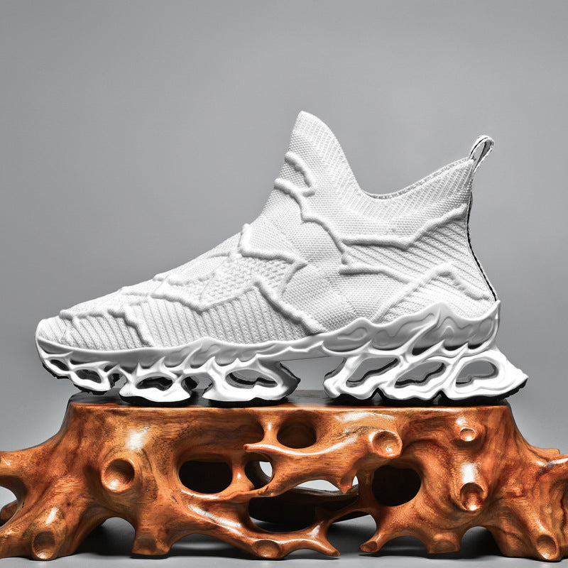 Damen Sportliche Strick-Sneaker mit rutschfester Sohle und innovativer Dämpfungstechnologie EB