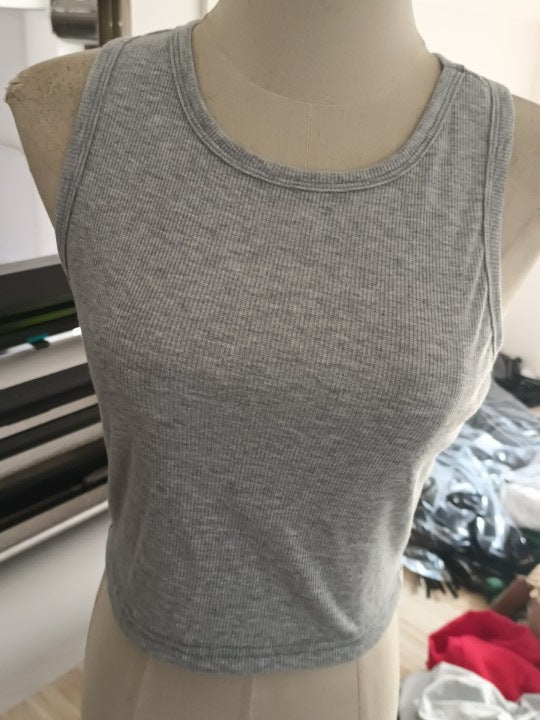 Damen Einfaches und bequemes Tanktop aus hochwertiger Baumwolle EB