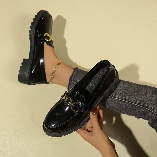 Damen Modische Loafers mit dekorativem Schleifchen EB