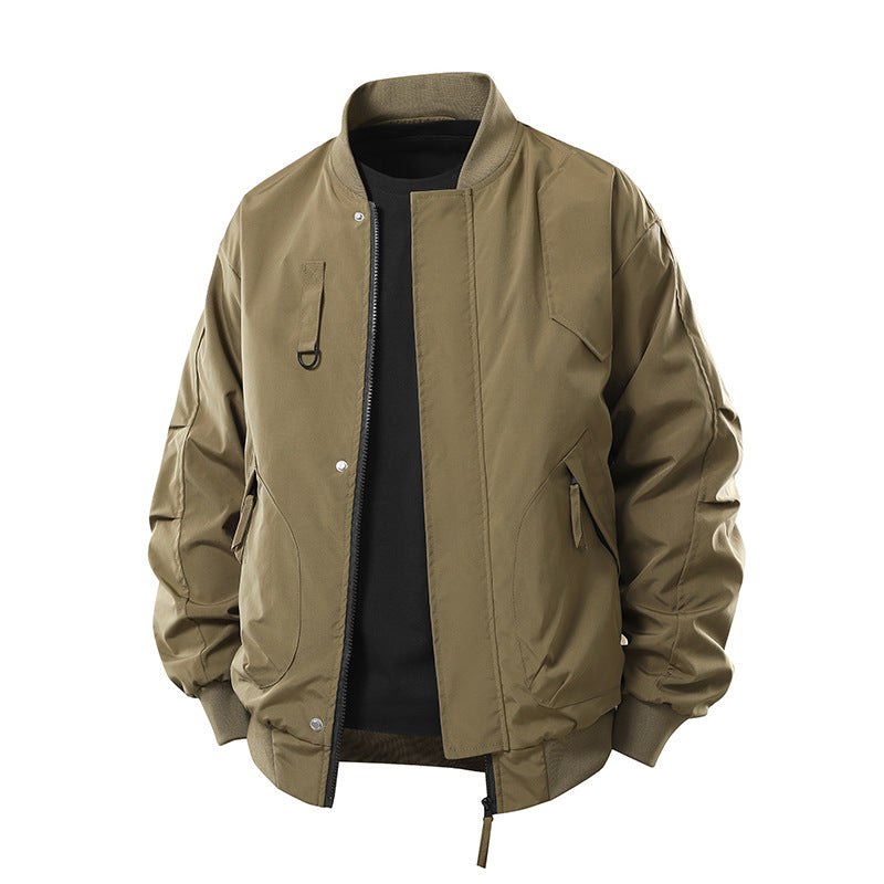 Men's  technical insulated bomber jacket with utility pockets and zip closure EB