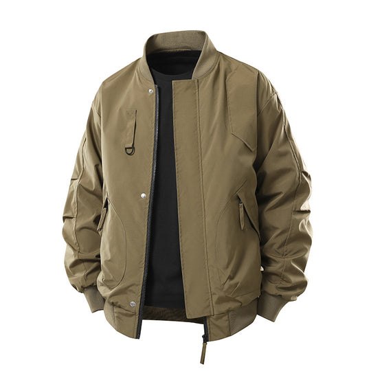 Men's  technical insulated bomber jacket with utility pockets and zip closure EB