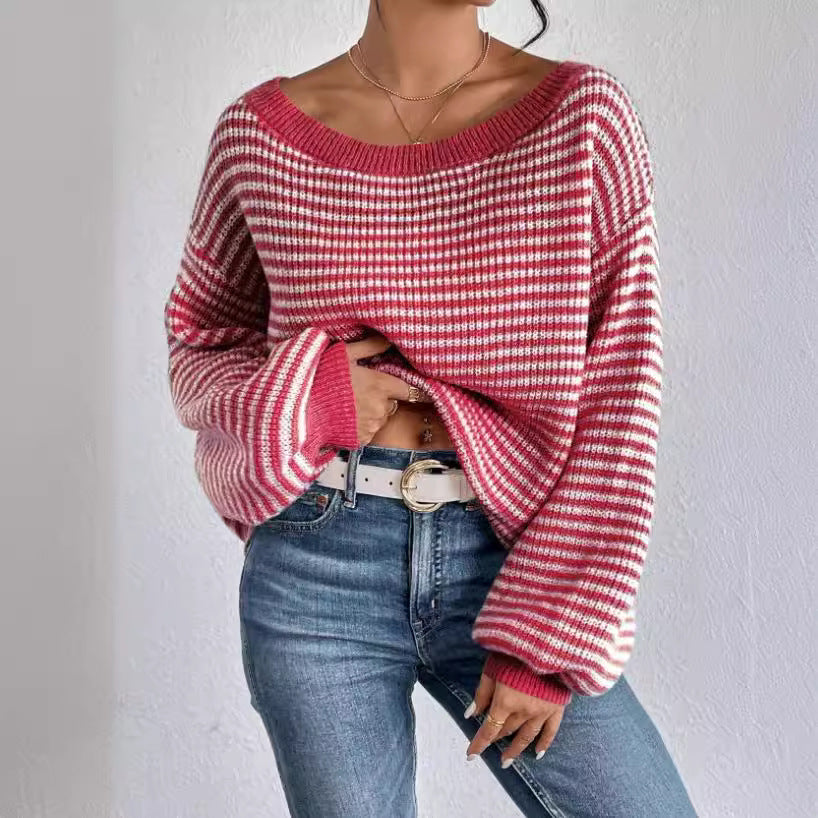 Damen Off-Shoulder Strickpullover EB