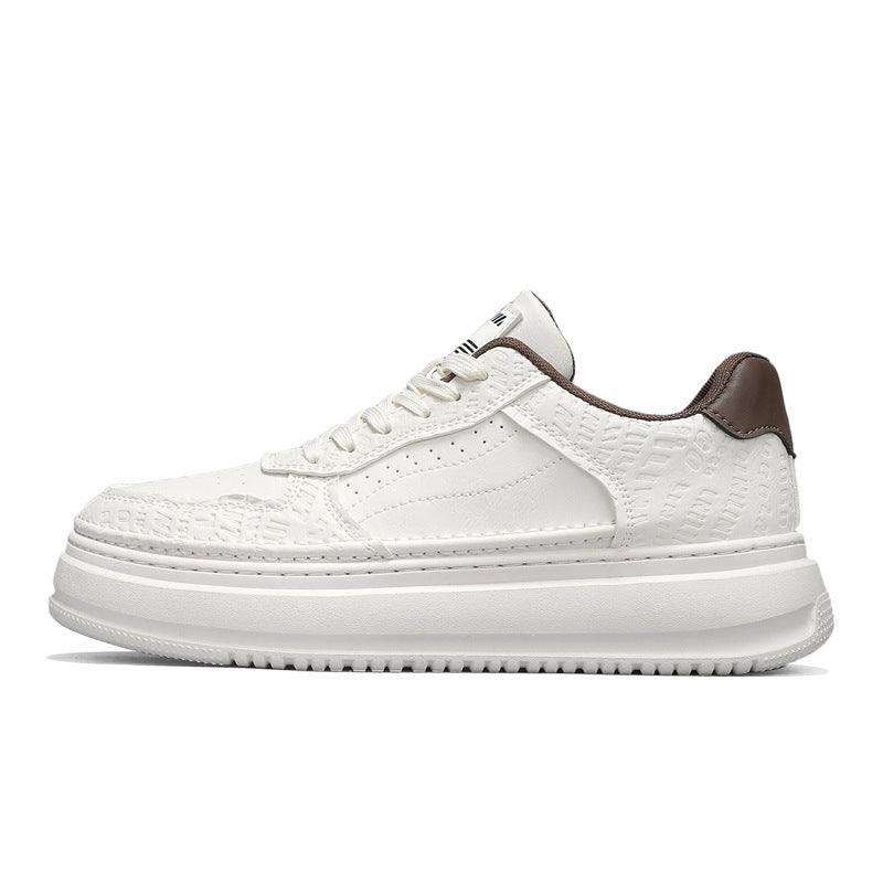 Damen Komfortable Sneakers mit strukturiertem Obermaterial und hoher Plattform EB
