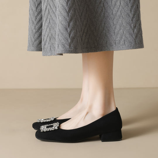 Damen Ballerinas mit funkelnder Strass-Applikation EB