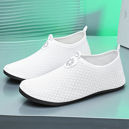 Damen nan leichter gestrickter Wasserschuh Slip-On mit nahtlosem Sockenschaft und rutschfester Gummisohle EB