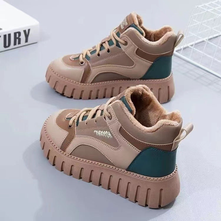 Damen Sportliche High-Top Sneakers mit gefüttertem Innenbereich und rutschfester Sohle EB