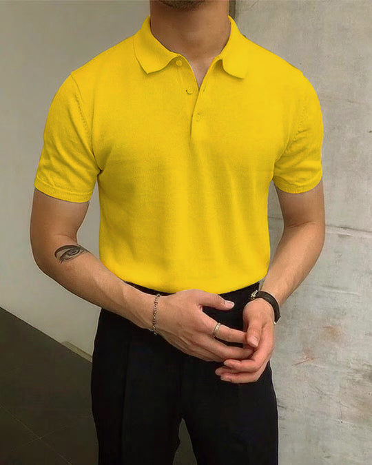 Herren Polo-Shirt aus atmungsaktiver Baumwolle mit elegantem Kragen EB