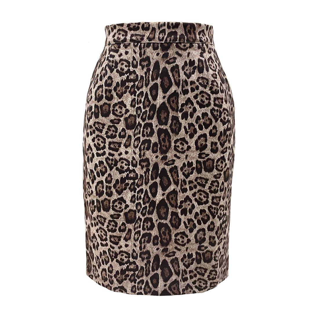 Damen Bleistiftrock mit Leoparddruck EB