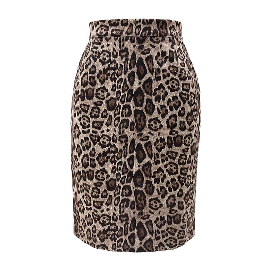 Damen Bleistiftrock mit Leoparddruck EB
