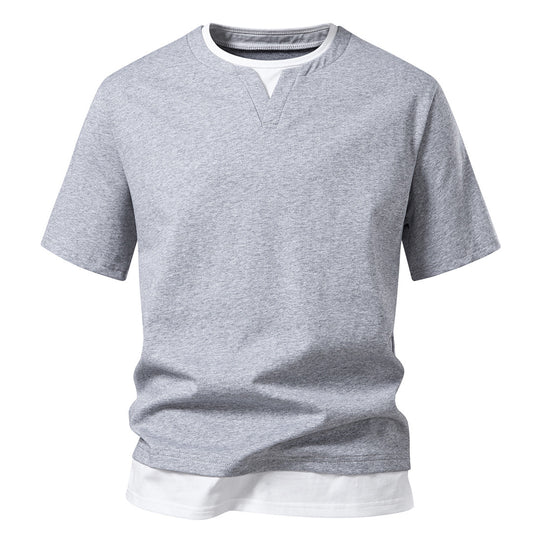Herren V-Ausschnitt T-Shirt mit modernem Schnitt und lässigem Look EB