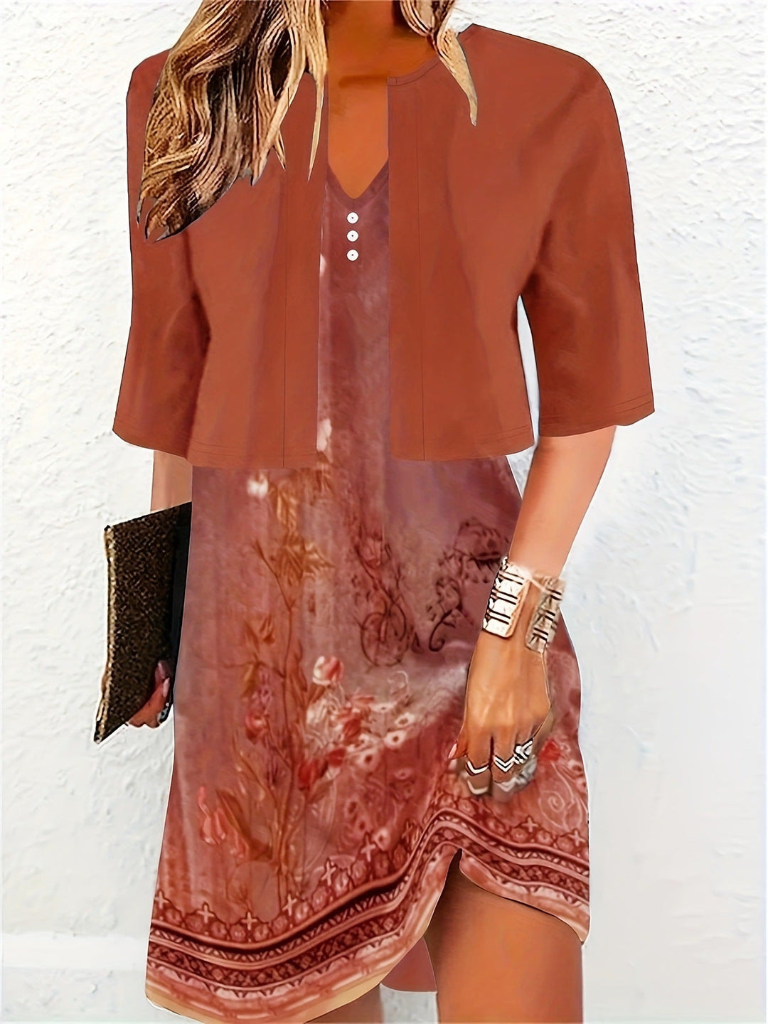 EB | Elegantes Langrock Zwei-Teile Kleid