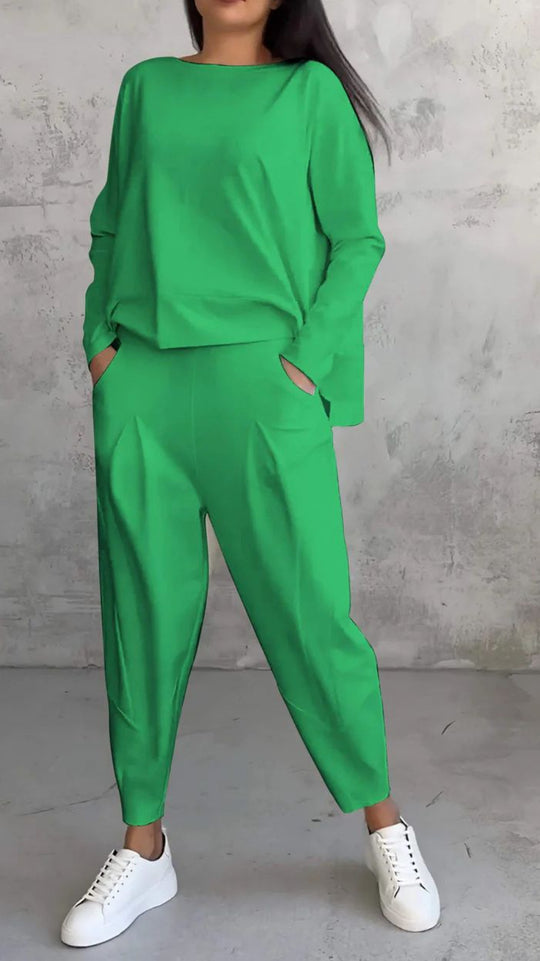 Damen lässiges Zweiteiliges Set aus hochwertiger Viskose EB