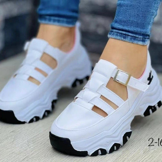 Damen Sportliche Freizeitschuhe mit verstellbarem Riemen EB