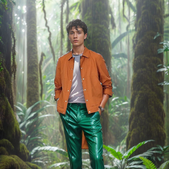 Herren lässige Outdoor-Jacke mit praktischem Druckknopfverschluss und atmungsaktivem Material EB