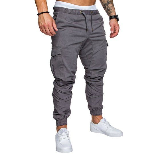Herren nan Slim-Fit Cargo-Joggerhose mit elastischem Tunnelzug, verstärkten Nähten und Mehrfachtaschen EB
