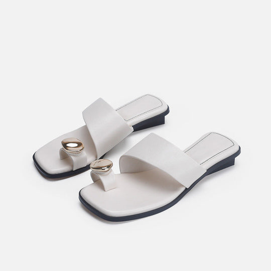 Damen bequeme Sling-Pantoletten mit elegantem Detail EB