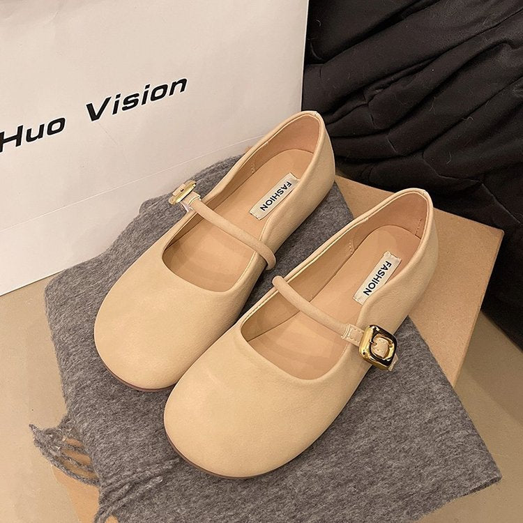 Damen Ballerinas mit dekorativem Riemchen und eleganter Schnalle EB