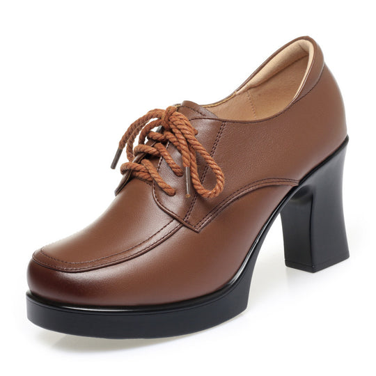 Damen Elegante Schnürpumps mit hohem Absatz EB